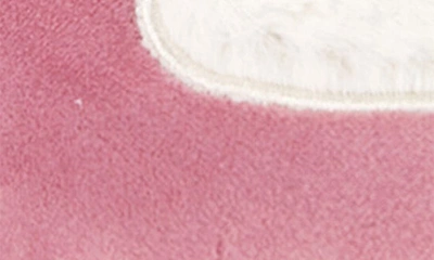 Floopi Zoe Heart Ballerina Slipper With Faux Fur Lining In Mauve
