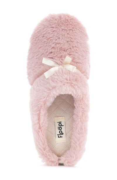 Shop Floopi Lacey Faux Fur Slipper In Pink