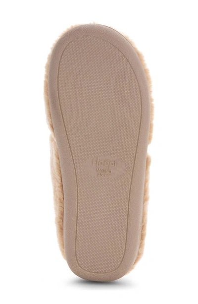 Shop Floopi Lacey Faux Fur Slipper In Taupe