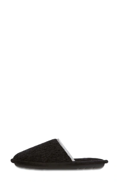 Floopi Victoria Chenille Scuff Slipper In Black