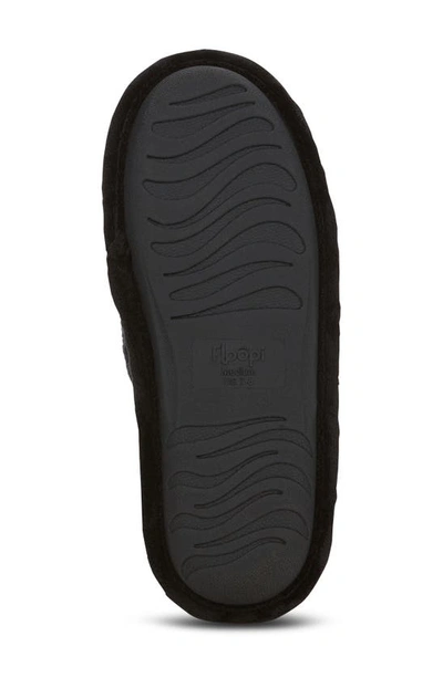 Floopi Victoria Chenille Scuff Slipper In Black