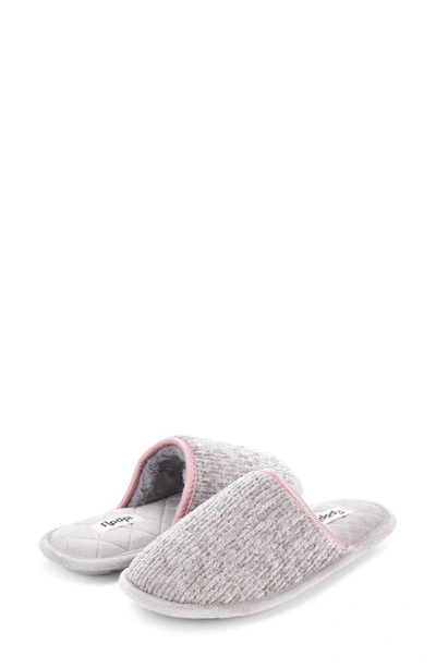 Floopi Victoria Chenille Scuff Slipper In Grey