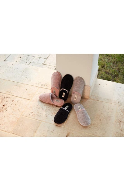 Floopi Victoria Chenille Scuff Slipper In Black