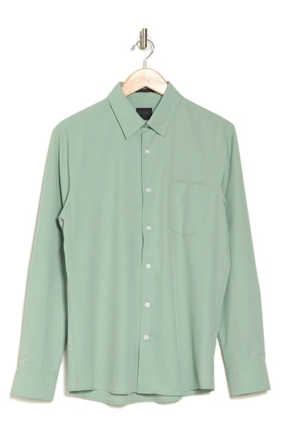 Shop 14th & Union Long Sleeve Performance Shirt In Green Iceberg