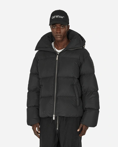 Shop Off-white Patch Arrow Down Puffer Jacket In Black