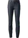 Apc Indigo Cropped Skinny Jeans In Blue