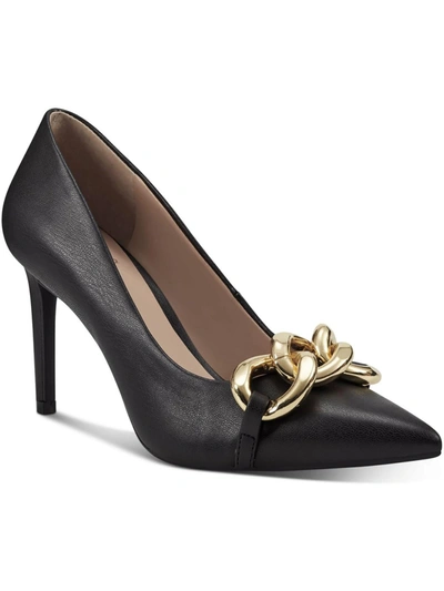 Shop Inc Olida Womens Faux Leather Pointed Toe Pumps In Black