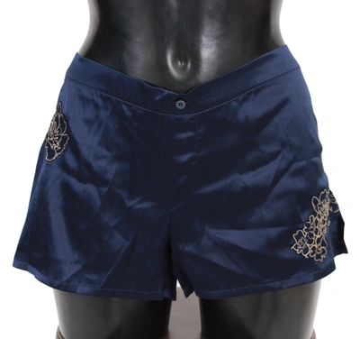 Shop Ermanno Scervino Cotton Lingerie Shorts Women's Underwear In Blue
