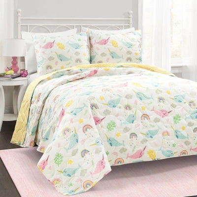 Shop Lush Decor Magical Narwhal Reversible Oversized Quilt 2pc Set