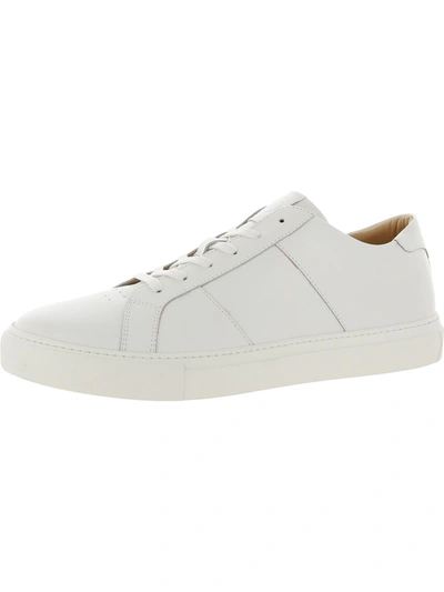 Shop Greats Royale Mens Leather Lace Up Casual And Fashion Sneakers In White