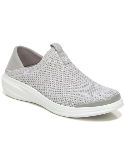 Shop Bzees Clever Womens Washable Slip On Casual And Fashion Sneakers In Silver