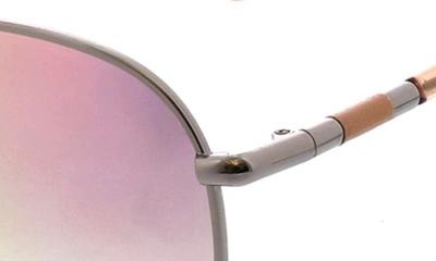 Shop Bcbg 47mm Gradient Aviator Sunglasses In Shiny Silver