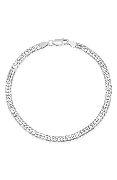 Shop Queen Jewels Sterling Silver Italian Miami Cuban Double Curb Chain Bracelet