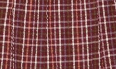 Shop Madewell Oaklynn Yarn Dye Long Sleeve Dress In Dark Merlot