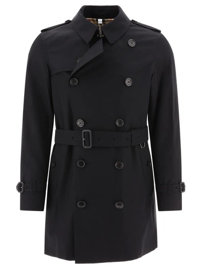 Shop Burberry "the Short Wimbledon" Trench Coat In Black