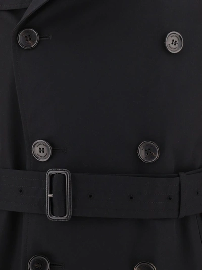 Shop Burberry "the Short Wimbledon" Trench Coat In Black