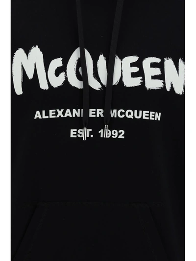 Shop Alexander Mcqueen Sweatshirts In Black/ivory