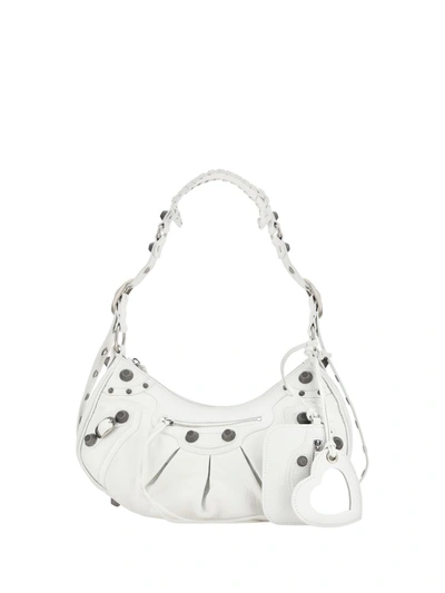 Shop Balenciaga Shoulder Bags In Optic White