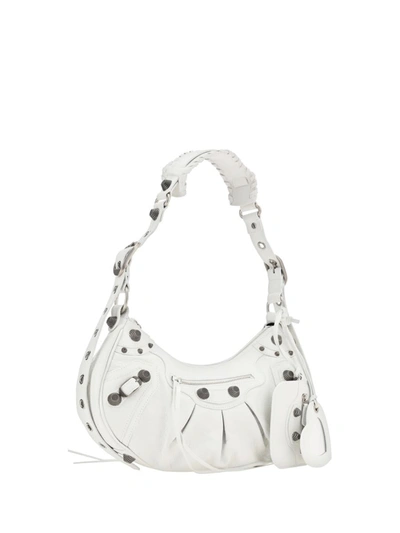Shop Balenciaga Shoulder Bags In Optic White