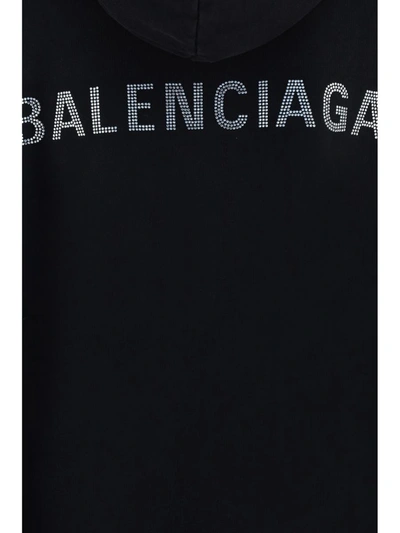 Shop Balenciaga Sweatshirts In Black/silver
