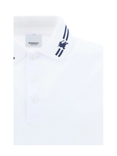 Shop Burberry Polo Shirts In White