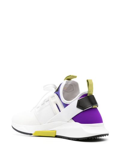 Shop Tom Ford Jago Sock-style Sneakers In White