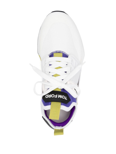 Tom Ford Man Sneakers White Size 11 Textile Fibers In White