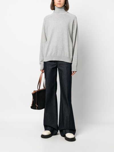 Shop Armarium Mélange-effect Roll-neck Jumper In Grey