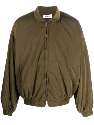 Shop Hed Mayner Lightweight Bomber Jacket In Green