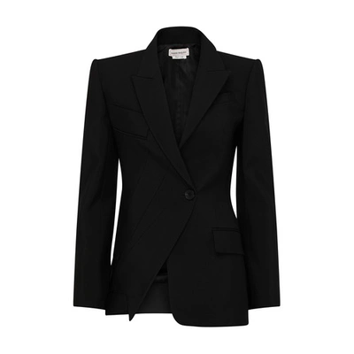 Shop Alexander Mcqueen Wool Jacket In Black