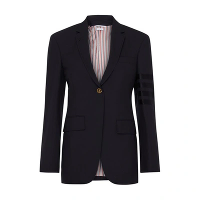 Shop Thom Browne Classic Jacket In Dark_blue