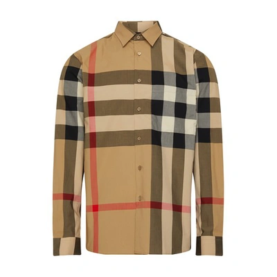 Shop Burberry Check Shirt Summerton In Archive_beige_ip_chk