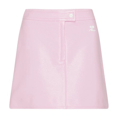 Shop Courrèges Mini Skirt In Rose