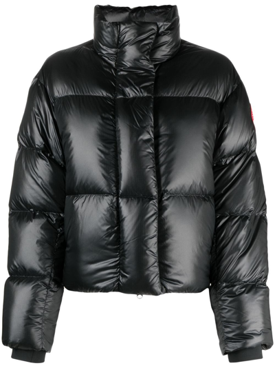 Canada Goose Cypress Cropped Puffer Jacket In Black