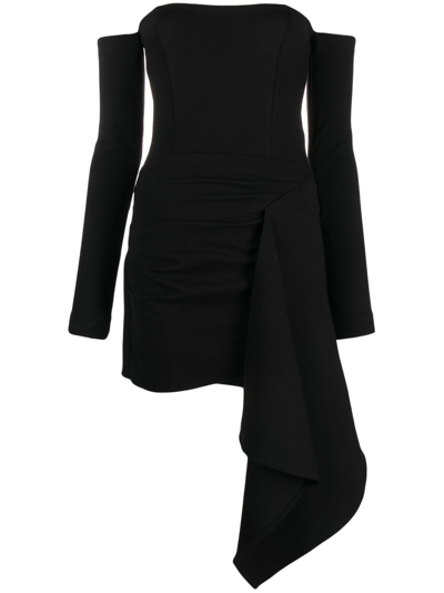 Shop Gauge81 Ansley Off-shoulder Mini Dress - Women's - Elastane/polyamide/ecovero Viscose (lenzing)/viscose In Black