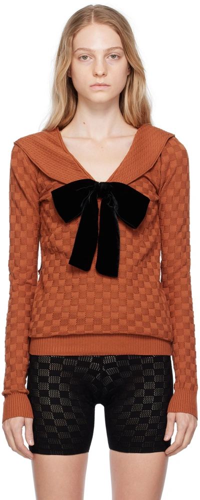 Andrej Gronau Ssense Exclusive Brown Sweater In Brown