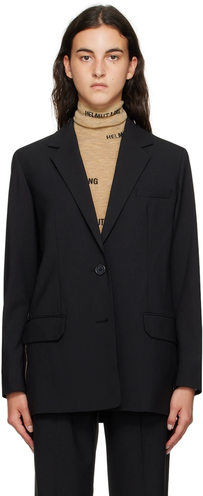 Shop Helmut Lang Black Jacquard Blazer In Black - 001