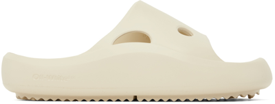 Off-white Beige Meteor Pool Slides In Beige Beige