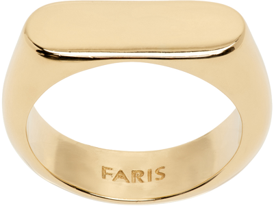 Shop Faris Gold Blanco Ring In Gold Plate