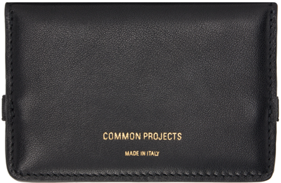 Shop Common Projects Black Accordion Wallet In 7547 Black