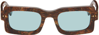 Shop Marni Brown Retrosuperfuture Edition Lake Vostok Sunglasses In Radica