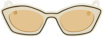 Shop Marni Off-white Retrosuperfuture Edition Kea Island Sunglasses In Panna