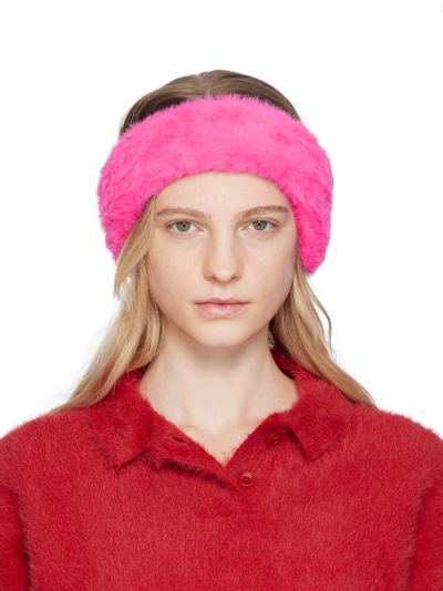 Shop Jacquemus Pink Le Papier 'le Bandeau Neve' Headband In 430 Pink