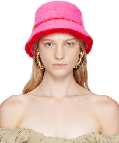 Shop Jacquemus Pink Le Papier 'le Bob Neve' Bucket Hat In 430 Pink