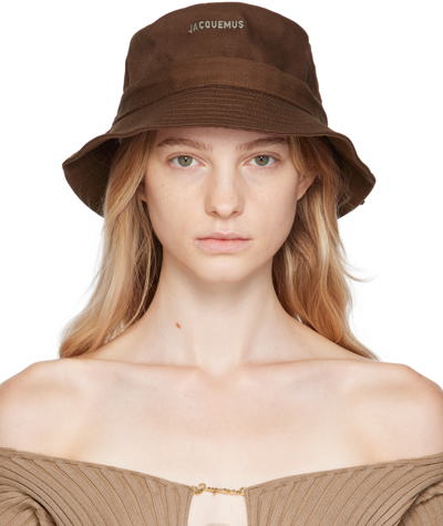 Shop Jacquemus Brown Le Raphia 'le Bob Gadjo' Bucket Hat In 850 Brown