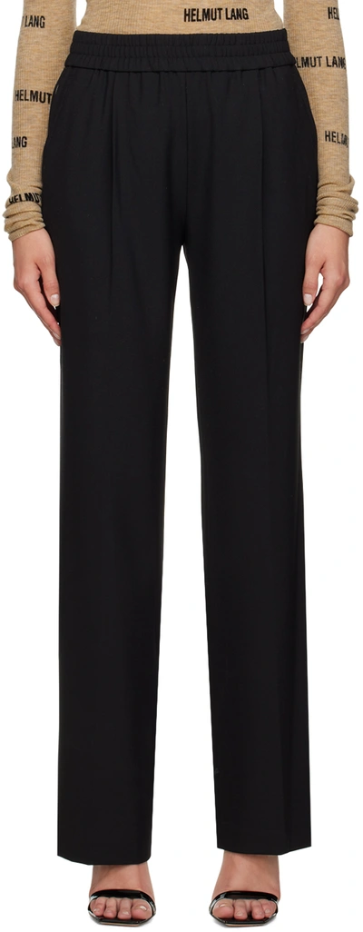 Shop Helmut Lang Black Pull-on Trousers In Black - 001