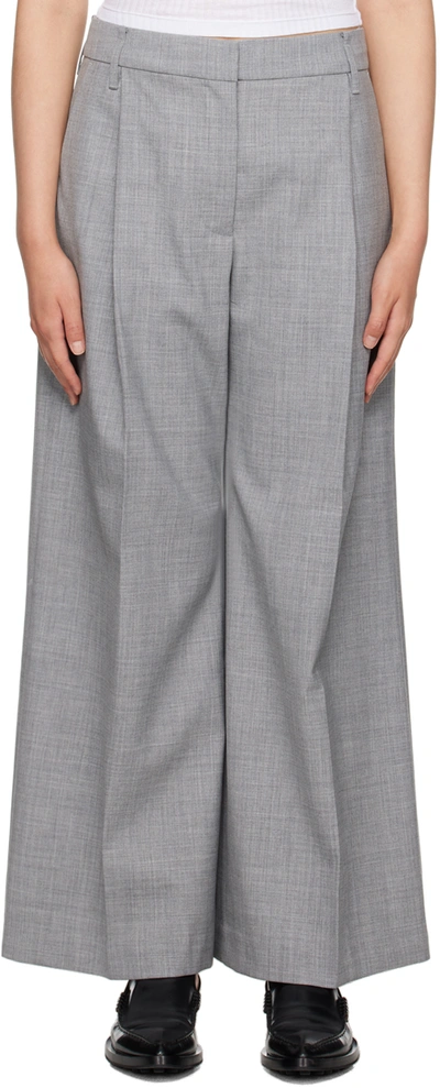 Shop Camilla And Marc Gray Lazlo Trousers In M00 Grey Marle