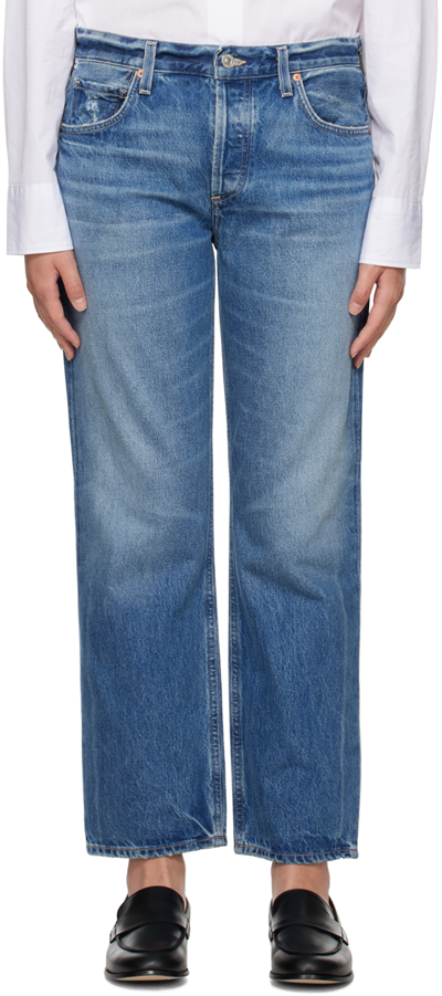Shop Citizens Of Humanity Blue Neve Jeans In Oasis (light Indigo)