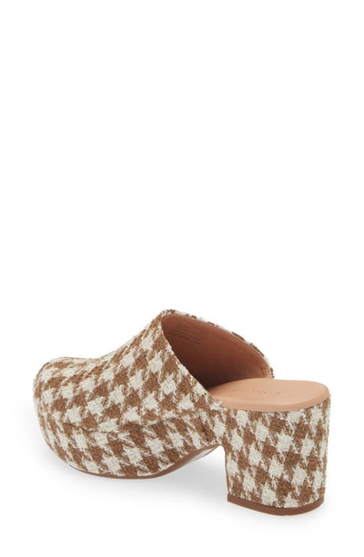 Shop Chocolat Blu Gertie Platform Clog In Brown-cream Tweed