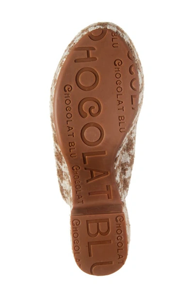 Shop Chocolat Blu Gertie Platform Clog In Brown-cream Tweed